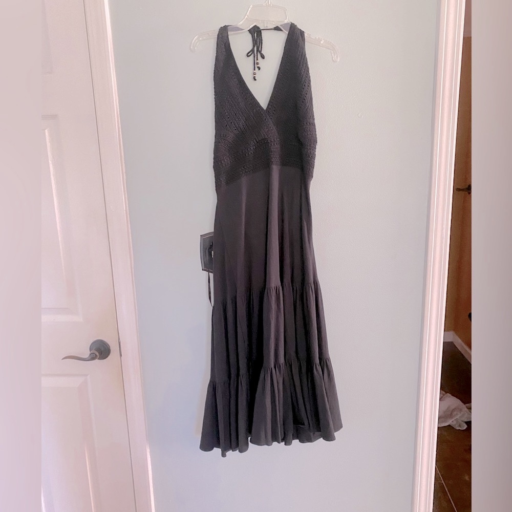 Halter midi dress crochet black - Picture 2 of 6